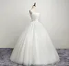 New Elegant Jewel Tulle Ball Gown Wedding Dresses Beaded Applique Beadings Floor length Bridal Gowns Custom Made Wedding Gowns