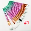 Diamond Makeup Brushes 20st Pulver Brush Kit Face and Eye Brush Puff Batch Colorful Borst Foundation Borstes Beauty Cosmetics av ​​DHL