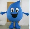 Disfraz de mascota de gota de agua azul de alta calidad 2018 para que adulto use mascotas de personajes de dibujos animados para la venta