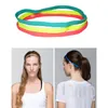 Women Sweatbands Football Yoga Pure Hair Bands Anti-slip Elastic Rubber Thin Sports Headband Men Hair Accessories Headwrap 12 Colors