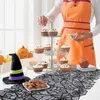 Halloween bord dekoration svart spets spindel webb bordduk eldstad halsduk kreativ tabeller tyg täcke party hem bord dekor gga2684