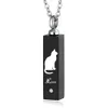 Collier d'urne rectangulaire de barre minimaliste personnalisé, pendentif d'amour de chat d'animal de compagnie, mémorial pour cendres, souvenir, pierre de naissance, bijoux de crémation