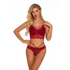Women Eyelash Lace Mesh Floral Bra and Garter Belt with Thong Set Sexy Spaghetti Straps Padded Underwire Cups Bralette with Satin Bows Panty
