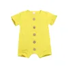 Newborn Girls Rompers 6 Colors Candy Color Boys botton Jumpsuit Infant Summer Baby Clothes Kids Clothing M8961395450