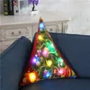 LED Light Luminous Poduszki Pokrywy Poduszki Christmas Xmas Santa Claus Reindeer Pillow Case Sofa Car Decoration EEO241