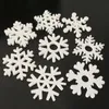 White Wood Snowflake Christmas Decoration Christmas Tree Ornaments Indoor Outdoor Ornaments New Year Pendant Free Shipping XD22347