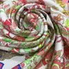 Atacado-novo estilo de boa qualidade 100% material de seda estampado de flores de árvore lenços quadrados para mulheres tamanho 90cm - 90cm