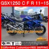 Corps pour SUZUKI Bandit GSX1250F GSX1250FA GSX1250 C 11 12 13 14 15 23HC.0 GSXF1250 GSX1250C 2011 2012 2013 2014 2015 Carénage Noir brillant