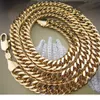 12mm dikke dikke zware ketting 18K geel goud gevuld massief dubbele kinketting heren ketting hip hop sieraden gift5770764