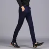 Men Skinny Dress Pants 2018 Spring Fashion Business Skinny Pants Stretch Slim Fit Jogger Classic Casual Trousers Male Black Blue