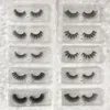 Novos 20 pares de paralisos de marceneiro em mix a granel 10 estilos 3d cílios falsos longos naturais maquiagem de cílios feitos à mão