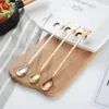 Coffee spoon stirring tea spoon cartoon stainless steel SS304 tableware hanging ice spoon panda bear milk honey mixing