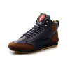 Merkmak 2020 Yeni Erkek Cizme Deri Ayakkabı Moda Sonbahar Kış Sıcak Pamuk Marka Bilek Boots Lace Up Erkek Ayakkabı Ayakkabı