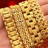 4 stil klassisk mens armband armband kedja 18k gul guld fylld massiva manliga smycken gåva mode stil coola tillbehör