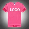 Customed design logo po 100% Cotton Tshirt Unisex Custom Logo Po Print Men and Women plain T shirt286J