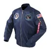 Autumn Apollo Fina ESPAÇO 100 missão de vaivém Fina MA1 Bomber Hiphop US Air Force Pilot vôo Colégio Coreano Jacket Para Homens CJ191203