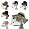 Visiera protettiva Copertura facciale rimovibile Protezione antispruzzo Cappello da sole Cappellino da pescatore Maschera di sicurezza Maschera antispruzzo per uomo Donna Escursionismo in campeggio