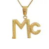 Joli collier lettre M pour femmes, couleur argent/or, pendentif Alphabet, chaîne avec nom, bijoux cadeau Hip Hop, pour femmes et hommes