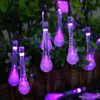 Premium Quality 6m 30 LED Solar Christmas Lights 8 Modes Waterproof Water Drop Solar Fairy String Lights for Garden