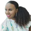 Afro bladerdeeg Trekkoord Paardenstaart Menselijk Haar Afro Kinky Krullend Paardenstaart Haarverlenging Afro Bun Paardenstaart Clip op Hair Extensions voor Dames 120G