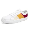 Mjukt brun röd blå grå svart vit stil4 färgglada lågklippa casual skor mens tränare design andningsbara sport sneakers ny ankomst 39-44