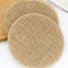 Kitchen Dining Burlap Coasters Table Mats Wedding Decorations Cup Pads 000