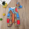 Baby dashiki rompers huvudband spädbarn stam kaftan jumpsuits toddle etniska afrikanska onesies klättra kostym sommar casual bodysuit overalls c5854