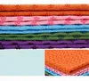 7 kleuren yoga mat handdoek deken antislip microfiber oppervlak met siliconen stippen hoge vocht sneldrogende tapijten yoga matten CCA11711-A 50PCS