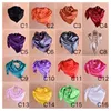 Klassiska solida färger 90 cm Big Imitation Silk Scarves Satin Square Wrap Women Shawl 34 Färg grossist