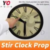 YOPOOD Clock Prop Escape Room in Real Life Stir clock in correct time to unlock takagism game prop set certain time previously