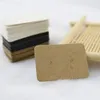 2.5x3.5cm Blank Kraft Paper Ear Studs Card Hang Tag Jewelry Display Earring Favor Marking Garment Prices Label Tags