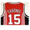 Arvydas Sabonis Jersey 15 Baloncesto CCCP Equipo Rusia College Jerseys Hombres Red Team Color Todo StTitched Sports Top Calidad a la venta