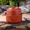 Purple Clay teapot, 1 teapot 1 cup Kung Fu tea set suits, office travel portable tea sets Kung Fu teapot tea cups accessories