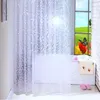 UFRIDAY PVC 3D étanche rideau de douche Transparent blanc clair salle de bain rideau bain avec crochets écran de bain New236k