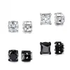 Hip Hop Non Piercing Zircon Ear Clip Stainless Steel Earrings New Style TopBling Magnetic Earrings Jewelry Set Wholesale