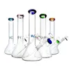 Kleine glazen bongglazen waterpijp Bong beker waterpijp 10 '' met kleur accent op mondstuk beker Bong Water Bong