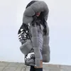 O Jaqueta feminina Down Jacket Winter Camuflage Gollar Colo