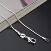 925 Sterling Silver Snake Chain Necklace DIY 1mm Fashion Women Jewelry Accessories for Men Christmas Valentines Gifts 32 36 38 Inches