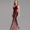 V-образные блестки вечернее платье для шеи 2020 сплавные платья длинные вечеринки Сексуальные вечерние платья в наличии