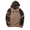 Kamouflage jackor män huva brev tryck avslappnad fleece jacka höst tunna camo hoodies pullover