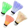 Nuovo arrivato Set da badminton a LED colorato Volano Dark Night Glow Birdies Attività sportive all'aria aperta 6 pezzi - Colormix