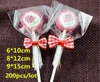 Vente en gros - 200pcs / lot Sacs en plastique Samll Clear Cellophane Cake Bags Lollipop Bakery Gift Cookie Packaging Emballage Livraison gratuite