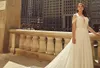 Plus Size A Line Wedding Dress Off Shoulder Sleeveless Appliques Chiffon Wedding Dresses Court Train Bridal Gowns