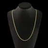 SMTCAT 2mm Slim Women Men 585 Gold Color Necklace Colar de Ouro Link Chains 16 18 20 22 24 Factory J308f