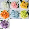 19 Cm Two-Leaf Hydrangea Artificial Flower Fake Flower Hydrangea Silk Flower Home Wedding Photography Bride Holding Bouquet BH1800 CY