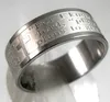 50 st ethy Lord's Prayer for I Know the Plans Jeremiah 2911 English Bible Cross Stainless Steel Rings hele mode sieraden lot286e