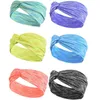 12 couleurs Femmes Bandeau Criss Cross Head Wrap Bande De Cheveux Stretchy Headwraps Yoga Running Sport Bandeau pour Femmes gratuit DHL