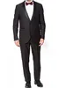 Billiga och fina Shawl Lapel Groomsmen One Button Groom Tuxedos Män Passar Bröllop / Prom / Middag Bästa Man Blazer (Jacka + Byxor + Tie) A01