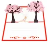 Carte d'invitation d'arbre d'amour créative Cartes de vœux de mariage 3D à la main pour la Saint-Valentin Festive Party Fournitures