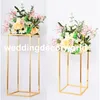 Najnowsze (brak kwiatów, w tym) Złoto Plating Display Stand Stand Wedding Decoration Stand Decor0576